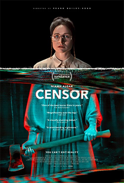 Cartelera oficial de Censor: La demencia analógica y la nostalgia podrida del Video Nasty