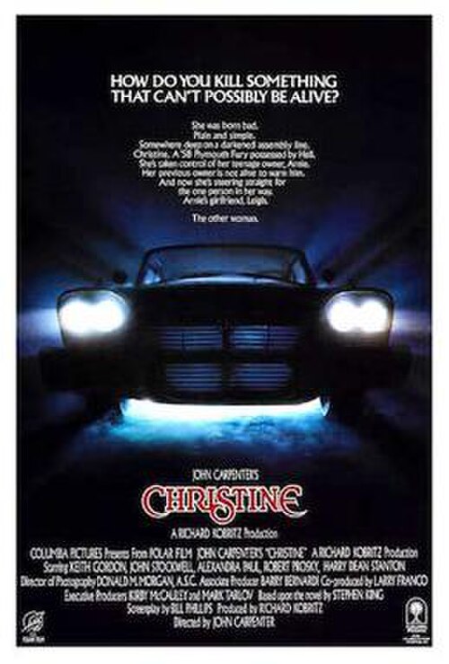 Cartelera oficial de Christine: El romance mecánico más tóxico y brillante de la historia del cine