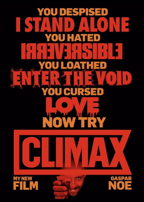 Cartelera oficial de Climax: El baile de los demonios que Gaspar Noé nos coló con sangría