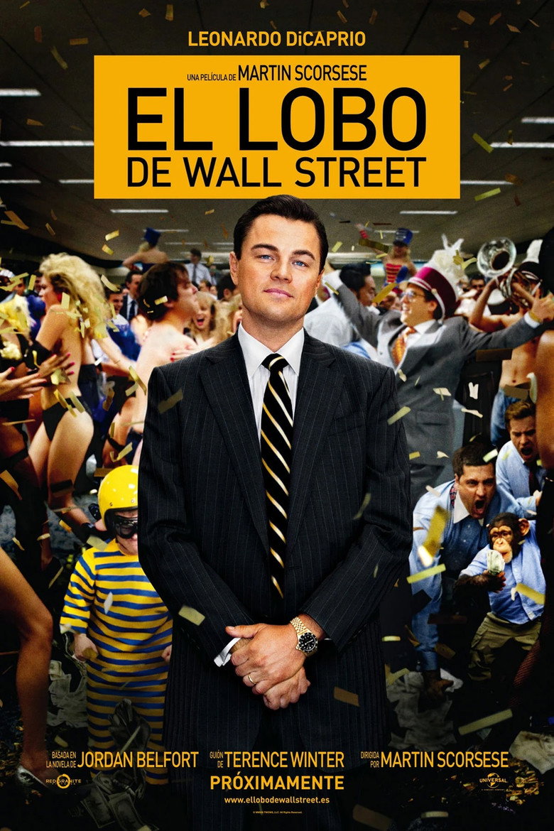 Cartelera oficial de El lobo de Wall Street: Scorsese se ahoga en su propio champán