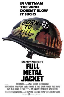 Cartelera oficial de Full Metal Jacket: La dentadura de la guerra en el lienzo del horror militar