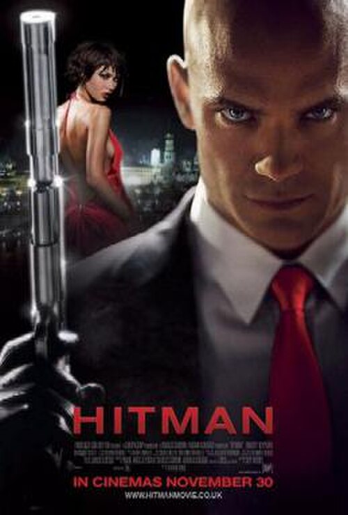 Cartelera oficial de Hitman: La tijera corporativa destroza el código de barras de Xavier Gens