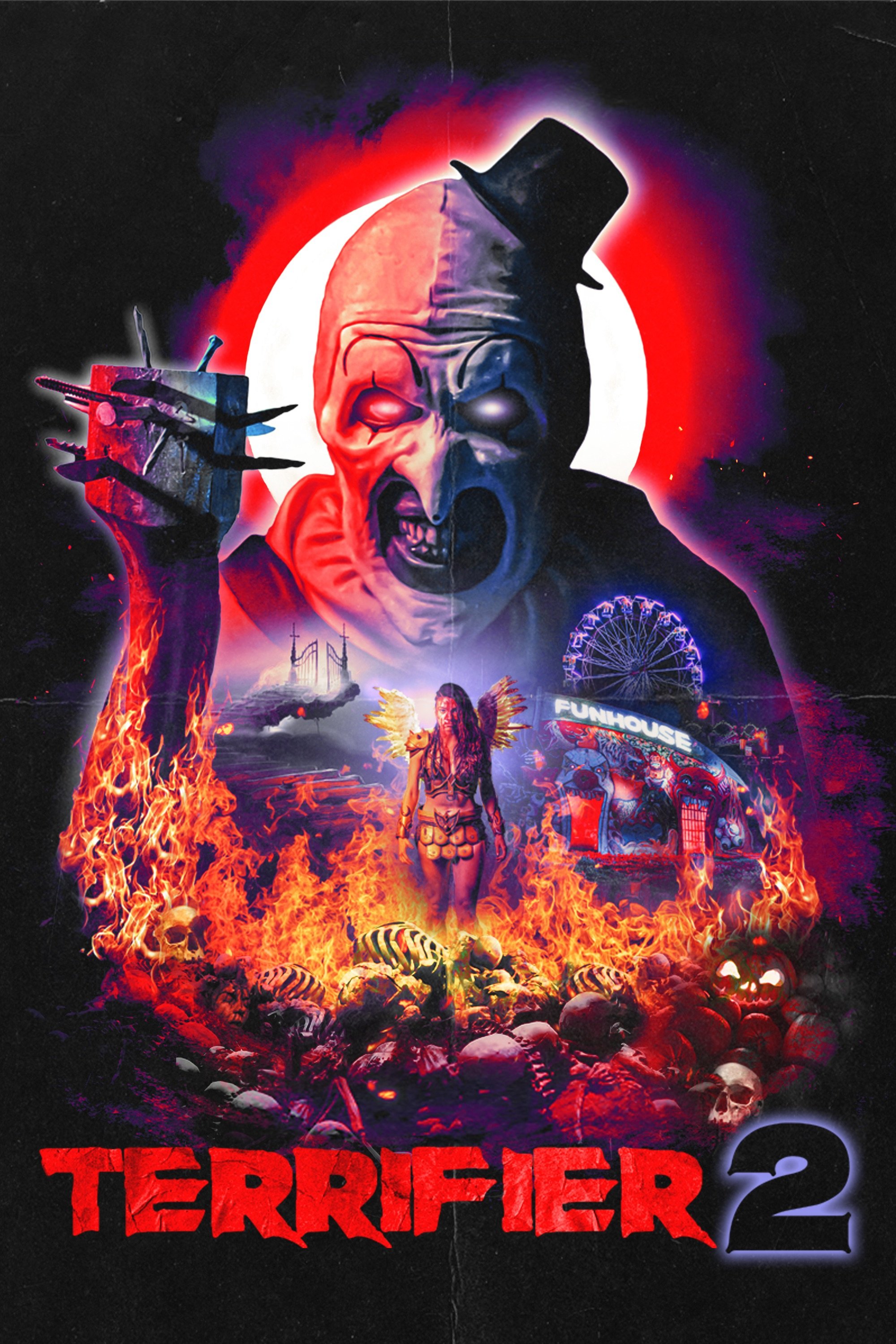Cartelera oficial de Terrifier 2: El payaso que volvió de entre los muertos (y debería haberse quedado allí)
