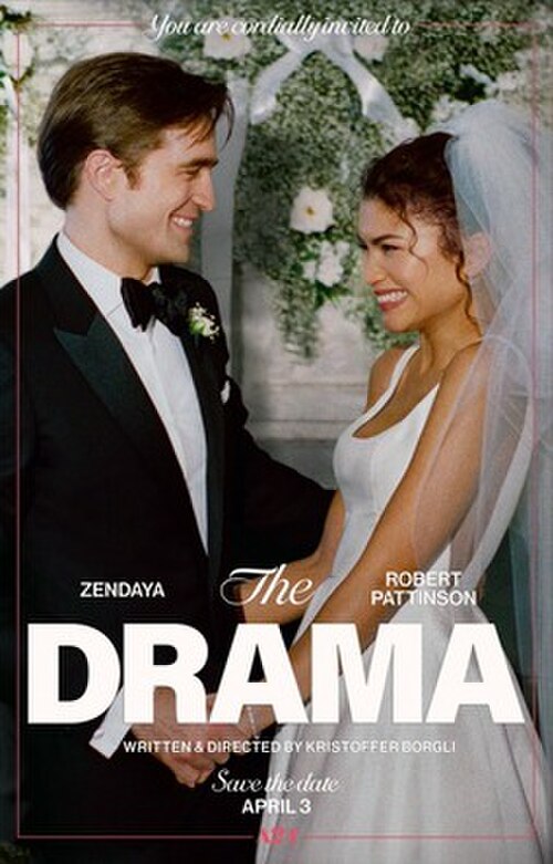 Cartelera oficial de The Drama: A24 destruye el romanticismo con una sobredosis de paranoia y neurosis milenial
