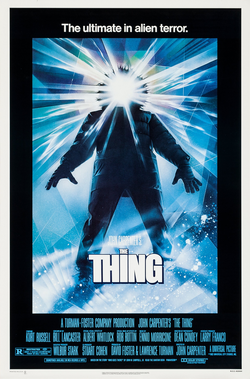 Cartelera oficial de La Cosa (The Thing): La obra cumbre de la paranoia helada y la carne mutante