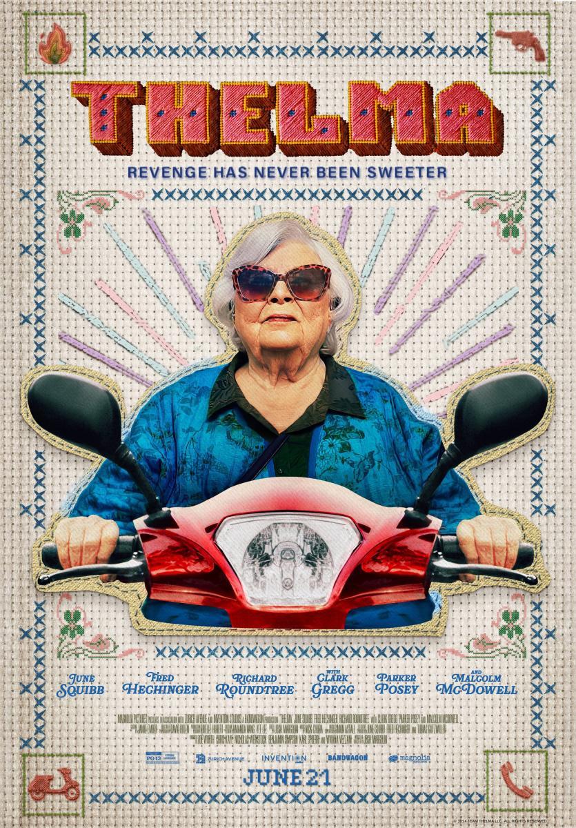 Cartelera oficial de Thelma: La venganza nunca ha sido tan dulce (o tan lenta como un scooter de tercera edad)