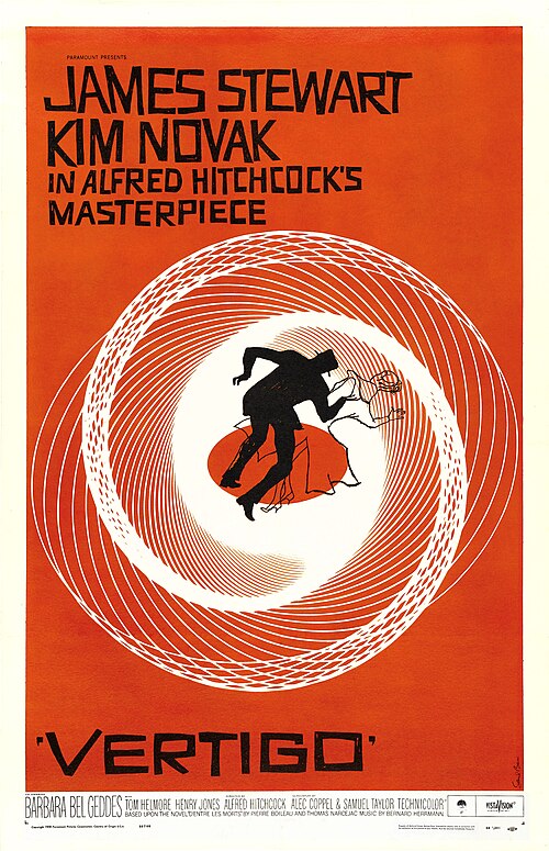 Cartelera oficial de Vértigo: Hitchcock y la necrofilia romántica de Hollywood