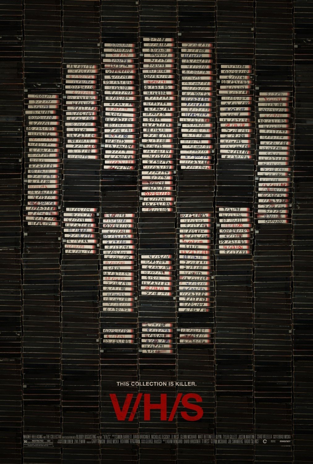 Cartelera oficial de V/H/S: El found footage que no sabía que era una antología hasta que fue demasiado tarde
